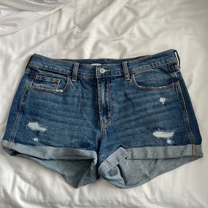 Jean shorts boyfriend mid rise